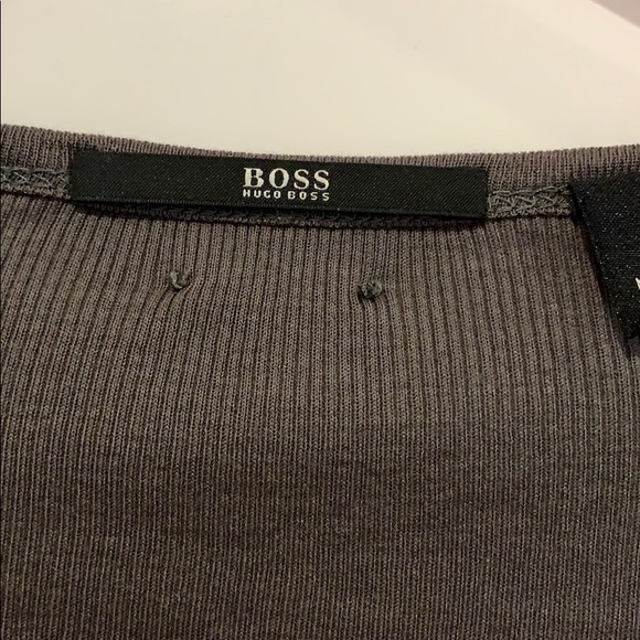 Hugo Boss v-neck button up long sleeve shirt - Picture 3 of 8